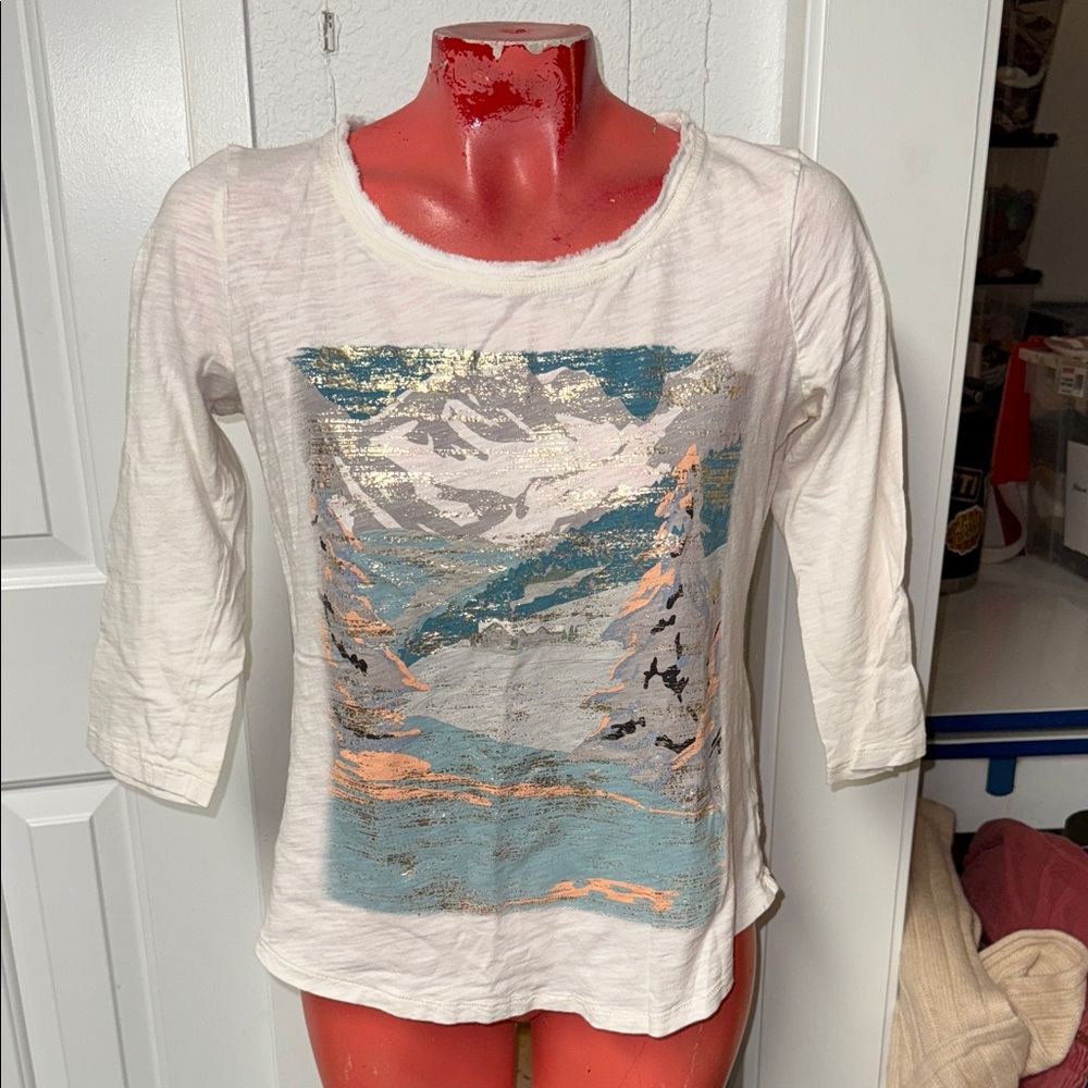 Anthropologie - Postcard top shirt blouse